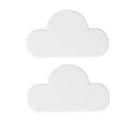 Gatuida 2Pcs Creative Cloud Shaped Magnetic Key Hooks Wall Mounted Adhesive Holders for Secure Key Organization White Decorative Family Rack with Strong Magnet Design