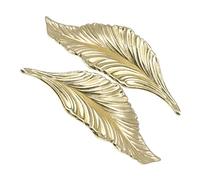Gatuida 2Pcs Creative Leaf Shaped Zinc Alloy Door Handle Retro Pull Ring for Cabinets and Wardrobes Durable Home Supply Non Slip Resistant Elegant Design