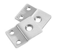 Gatuida 2pcs Deadbolt Strike Plate Extended Door Reinforcement Plates for Locks with Threaded Fixing Polished Surface
