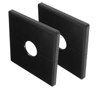 Gatuida 2pcs Decorative Pipe Cover Hole Wall Split Flange Escutcheon Plate Removable Black Cover for Water Pipe Faucet Stylish Shield for