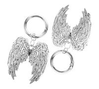 Gatuida 2pcs Detachable Zinc Alloy Angel Wing Boot Charms Ring Small Decorative Shoe Accessories for Boots Rear Pendant Ornament for Shoe Supply and