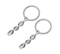 Gatuida 2pcs Double Helix Keychain Science Chemistry Biology Pendant Bag Hanging Ornament for Teachers Students Graduation Science Symbol Accessory