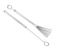 Gatuida 2pcs Durable Metal Handle Drum Brushes for Jazz Drums Retractable Wire Drumsticks for Drummer Playing Beginner Practicing Youth Bands