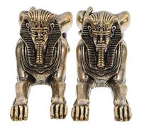 Gatuida 2pcs Egyptian Brass Sphinx Figurines: Egyptian Sphinx Statue - Ancient Egypt Sculpture Statue For Home Office Bookshelf Decoration