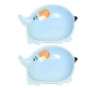 Gatuida 2pcs Elephant Paperclip Holder Ceramic Tray for Students Teachers and Workers - Kawaii Dish Desk Accessories Organizer for Paper Clips Pushpins Bobby Pins Highlighter Markers and Crayons