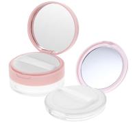 Gatuida 2pcs Empty Cushion Compact Case with Mirror Mini Makeup Containers Small Travel Powder Puff Lightweight Loose Powder Dispenser for Makeup