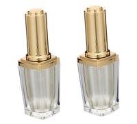 Gatuida 2pcs Empty Nail Polish Bottles Light-refillable Manicure Store Supplies Bottle Lid and Brush for Nail Polish Random Color