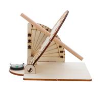 Gatuida 2pcs Equatorial Sundial Model Clocks Wooden Scientific Instruments for DIY Assembly Educational Desktop Ornaments Lightweight Teaching Aid