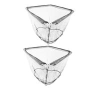 Gatuida 2Pcs Extendable Fishing Net with Telescopic Handle Collapsible Triangular Net Head for Lakes Rivers for Bass Trout Catfish