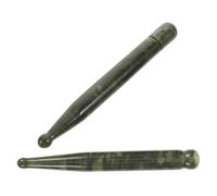 Gatuida 2pcs Facial Acupressure Massage Tool Massage Pen Stick Jade Stone Calming Sensitive Skin Diminishing Dark Circles Handheld Massager for Home Selfmassage Routines and Daily Skin