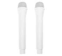 Gatuida 2pcs Fake Microphone Props For Kids Birthday Halloween Christmas - Realistic Plastic Toy Pretend Play Mic For Karaoke Stage Performance Reporters Interviewing