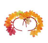 Gatuida 2pcs Fall Headbands for Women Maple Leaf Hair Hoops Thanksgiving Hairband with Realistic Autumn Leaves Vibrant Colors for Holiday Party Decorations