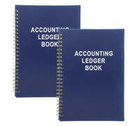 Gatuida 2pcs Financial Ledger Book, Paper Account Ledger Book for Record