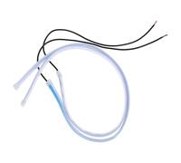 Gatuida 2pcs Flexible Automotive LED Light Strip Ultra-thin Self-adhesive Daytime Running Light Kit Dual Yellow White Easy Install for Left Right Side