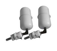 Gatuida 2Pcs Float Valve for Water Dispenser and Purifier Silver White Ball Float Valve with Port Quick Connect for Water Tanks and Filters Reliable and Safe Material