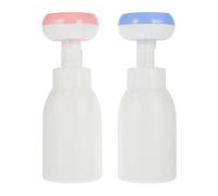 Gatuida 2Pcs Flower Shape Foaming Soap Dispenser Bottles Travel-friendly Lightweight Bubble Making Shower Gel Containers for Compact Refillable Pink Blue