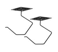 Gatuida 2pcs Folding Hook Hangers Banana Holder Banana Hook Kitchen Fold up Space Saving Under Counter Under Cabinet Metal Black