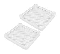 Gatuida 2pcs Food Freeze Drying Trays for Produce and Seafood, White Plastic Mesh Drying Racks Stackable Tray Structure, Designed for Rapid Freezing Efficiency and Freezer Storage
