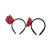 Gatuida 2pcs Fruit Shape Headbands Watermelon and Strawberry Design Flexible Hair Accessories for Women Party Jungle Birthday Bachelor Events