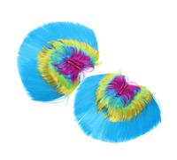 Gatuida 2Pcs Funny Chicken Comb Wigs for Halloween Carnival Parties Attention Grabbing Costume Accessory for Cosplay Events Vibrant Eye Catching Hair Extensions