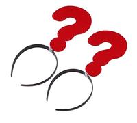 Gatuida 2pcs Funny Question Mark Shape Hair Accessories Stylish Headdress for Parties Festivals Creative Self Portrait Durable Material for Friends Family