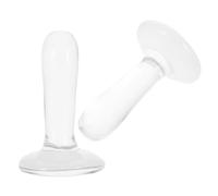 Gatuida 2pcs Glass Paint Muller Pestle Grinder Set 2.55 Inch Flat Bottom Glass Grinding Rod for Pigment Mulling and Watercolor Paint Mixing for Artists