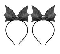 Gatuida 2pcs Glitter Bat Headband Halloween Party Hairband Bat Wings Cosplay Costume Accessories Sparkly Hair Hoop Festive Headpiece for Fancy Celebrations & Holiday Performance