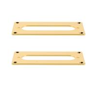 Gatuida 2pcs Golden Metal Pickup Frame 92x46mm Double Coil to Single Coil Conversion Rings with Screws, Electric Guitar Pickup Protection Covers Replacement Parts for Music Performance