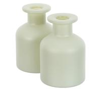 Gatuida 2pcs Green Glass Aromatherapy Essential Oil Diffuser Bottles 150ml Cylindrical Reed Diffuser Bottles for Home and Car Use with Stylish Elegant Design