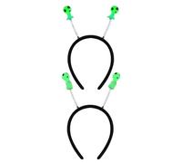Gatuida 2PCS Halloween Glowing Antenna Headbands - Night Luminous Martian Antenna Headband Women Hair Hoop For Halloween Party Role-Playing
