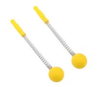 Gatuida 2pcs Hand Held Massager Back Massage Hammer Versatile Deep Tissue Massage Golf Spring Ball with Spring Handle for Travel and Workouts Neck Legs Muscle Relief Tool