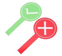 Gatuida 2Pcs Handheld Answer Paddle Game Boards for Classroom Teaching Flexible Judge Boards for Teacher Student Interaction Easy to Use Voting and Quiz Props