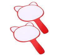 Gatuida 2Pcs Handheld Whiteboard Scoreboards Single Sided Dry Erase Paddles for Voting Scoring Teaching PVC Blank Writing Boards Easy Grip and Reusable