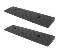 Gatuida 2Pcs Heavy Duty Rubber Car Curb Ramps for Driveway and Sidewalk High Threshold Bridge Ramps for Vehicles Slip Design Durable Rubber Bump for Easy Access