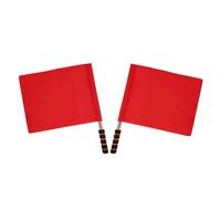 Gatuida 2pcs High-visibility Referee Flags for Racing and Traffic Signal Handheld Sports Flags Red Solid Color for Field Events and Competition Use