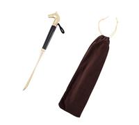 Gatuida 2pcs Horse Head Shoehorn Long Handle Metal Shoe Horn Creative Shape Tip Shoe Lifter for Includes Flannel Bag