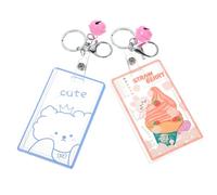 Gatuida 2pcs Id Holder Cards Cover 3.9x2.4x0.2inch Acrylic Creative Design Waterproof Card Protectors for Students