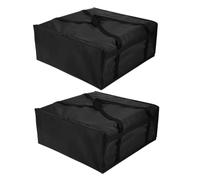 Gatuida 2pcs Insulated Pizza Carrier Bags Portable Food Warmer with Leakproof Seal for Catering and Travel Thermal Food Insulation for Hot and Cold Items Black