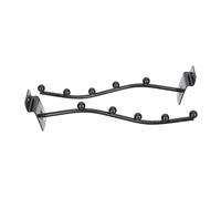 Gatuida 2pcs Iron Flute Hanger Hooks Black Groove Board Hanging Holder Practical Instrument Display Rack Easy to Install for Interior Decor and Displaying Flute