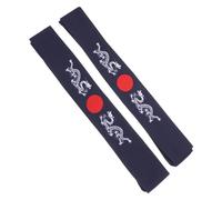 Gatuida 2pcs Japanese Warrior Headbands Blue Serpent Pattern Karate Training Exercise Headwear for Men and Women Sports and Martial Arts