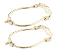 Gatuida 2pcs Lamp Harp Holder Golden Electroplated Horn Shaped Bracket Stable Support for Table Floor Lamps DIY Lighting Accessories