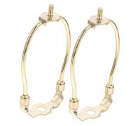 Gatuida 2pcs Lamp Shade Harp Holder Electroplated Golden Horn Bracket for Table and Floor Lamps with Easy Installation and Light Diffusion Durable Lighting Accessory