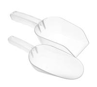 Gatuida 2pcs Large Plastic Ice Scoop Food Grade Multipurpose Scoops for Flour Grains Candy Dried Fruit Lightweight Kitchen and Bar Use