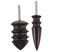 Gatuida 2Pcs Leather Burnishing Tool Electric Polishing Rod Wooden Edge Burnisher for Rotary Drills DIY Leathercraft Polishing Buffing with Multi Heads for Smooth Finish