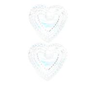 Gatuida 2pcs Manicure Mini Glass Cups with Lids Ab Color Crystal Nail Art Powder Mixing Holders for Nail Salon and Acrylic Tools