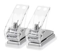 Gatuida 2pcs Manual Loose Leaf Puncher Transparent Plastic Single Hole Punch Tool for DIY Crafts Scrapbooking Photo Albums and Office Use