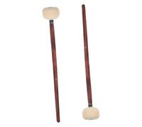 Gatuida 2pcs Maple Wood Felt Drumsticks Large Head Tuning Mallets Wooden Handle Percussion Sticks for Bass Drum and Marching Drum Practice