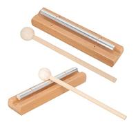 Gatuida 2pcs Meditation Hand Bells with Mallets, Tuned Mindfulness Chimes for Yoga, Prayer Classroom Use, Traditional Percussion Instrument for Teachers and Sound Healing