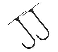 Gatuida 2Pcs Metal Banana Hanger Under Cabinet Rotatable Ceiling Mount Holder for Kitchen Counter Space Saving Fruit Hook Black