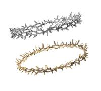 Gatuida 2pcs Metal Crown of Thorn for Women Medieval Renaissance Queen Tiara Hair Accessories for Prom Birthday Party Christian Easter Church Events